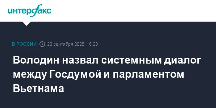 Вячеслав Володин и Госдума укрепляют связи с Национальным собранием Вьетнама-0