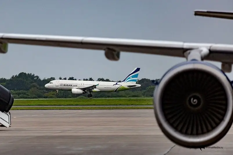 Самолёт южнокорейской авиакомпании в аэропорту Владивостока (сентябрь 2019 года) Илья Аверьянов, ИА PrimaMedia