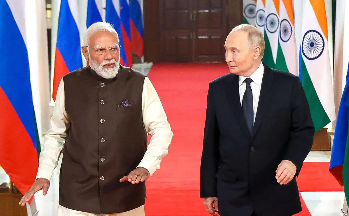 Нарендра Моди и Владимир Путин (Александр Казаков / Sputnik / Reuters)