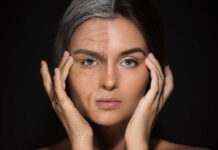 Революционная разработка для измерения возраста человека Aging concept Young and old comparision