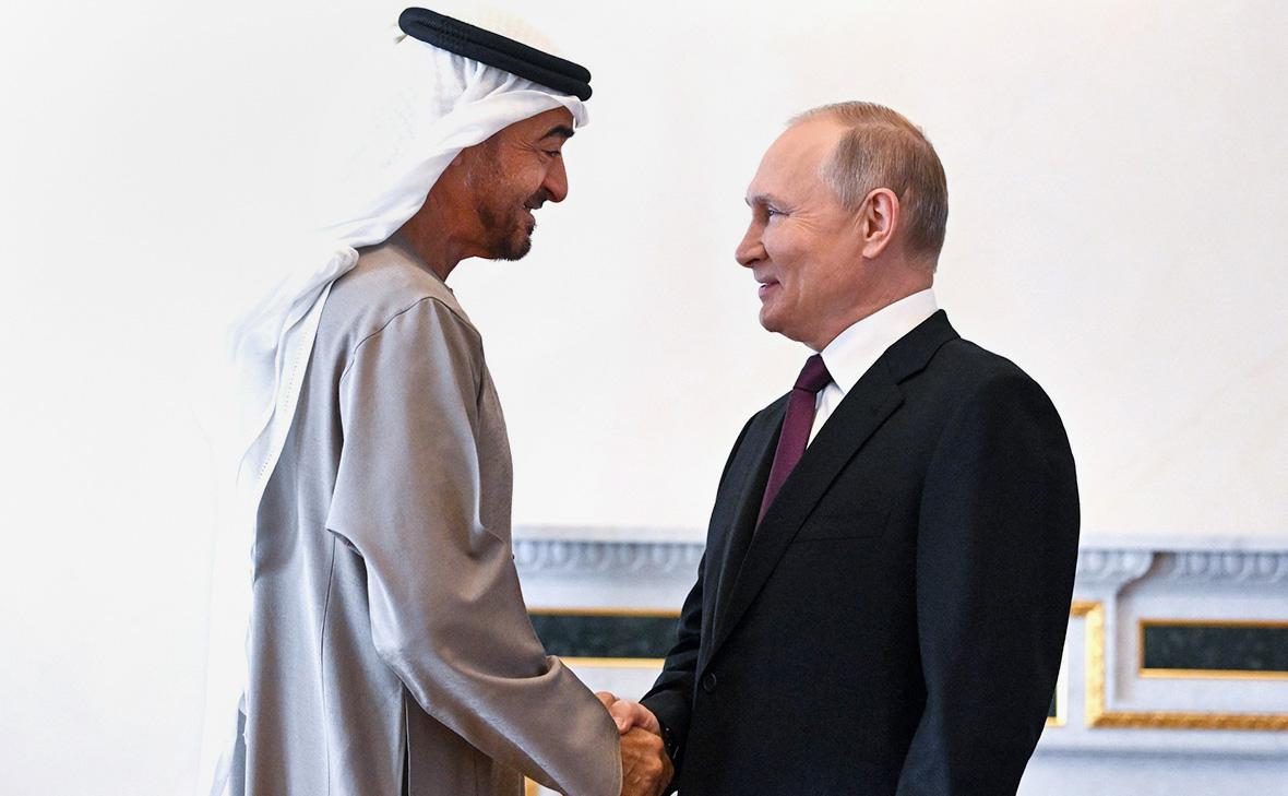 Мухаммед бен Заид Аль Нахайян и Владимир Путин (Администрация Президента России)