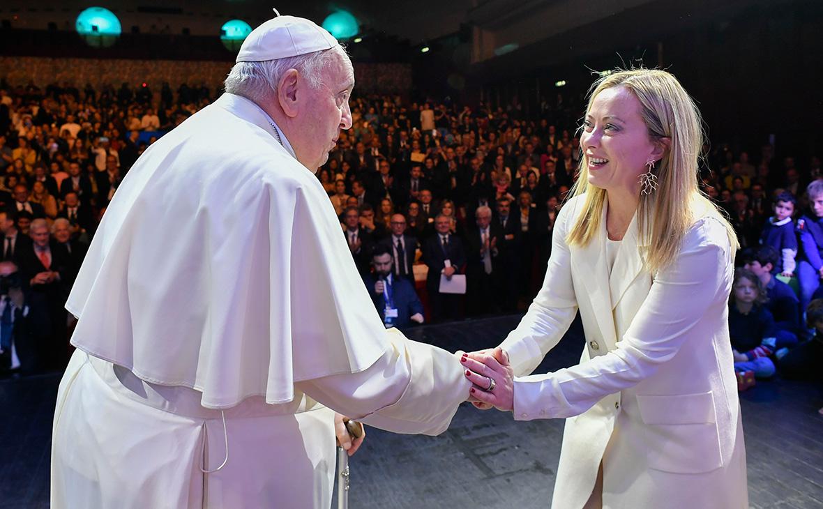 Папа римский Франциск и Джорджия Мелони (Vatican Media / cpp / Keystone Press Agency / Global Look Press)