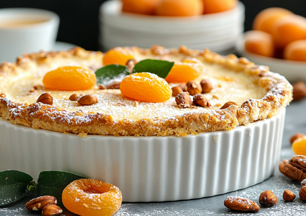 Пирог «Солнце» с абрикосами: домашняя вкусняшка к чаю. Дети просят еще!