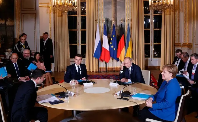 На саммите в Париже в 2019 году обсуждали выполнение Киевом минского «Комплекса мер» | Источник: Gao Jing / Xinhua / ZUMA 