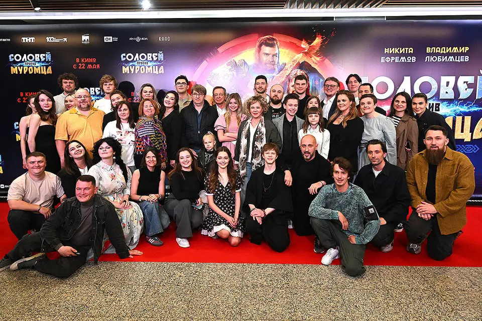 На премьере фильма «Соловей против Муромца» Владимир Любимцев и Никита Ефремов-0