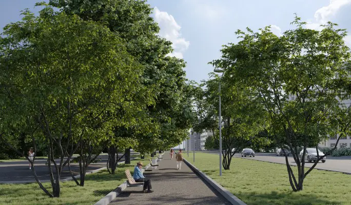 На юго-западе Москвы благоустроят участок Ленинского проспекта