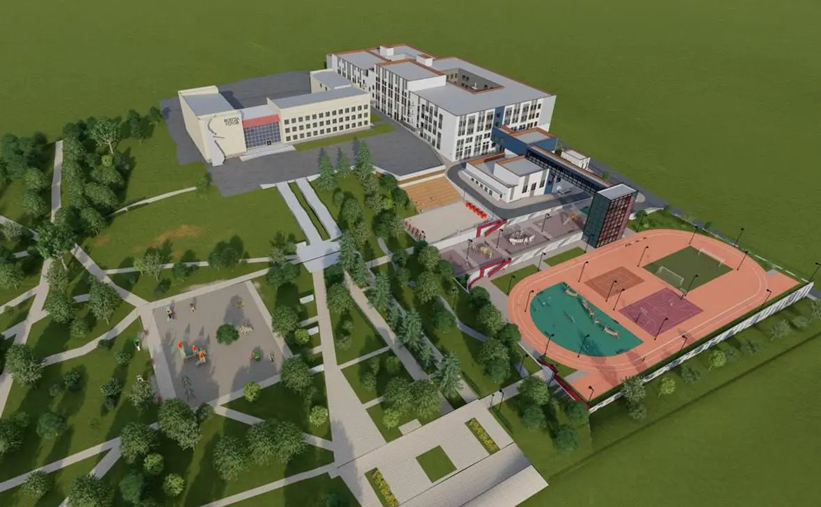 Визуальная концепция новой современной школы на 1100 мест, которая будет построена в Ленинском районе Саратова (busargin_r / Telegram)
