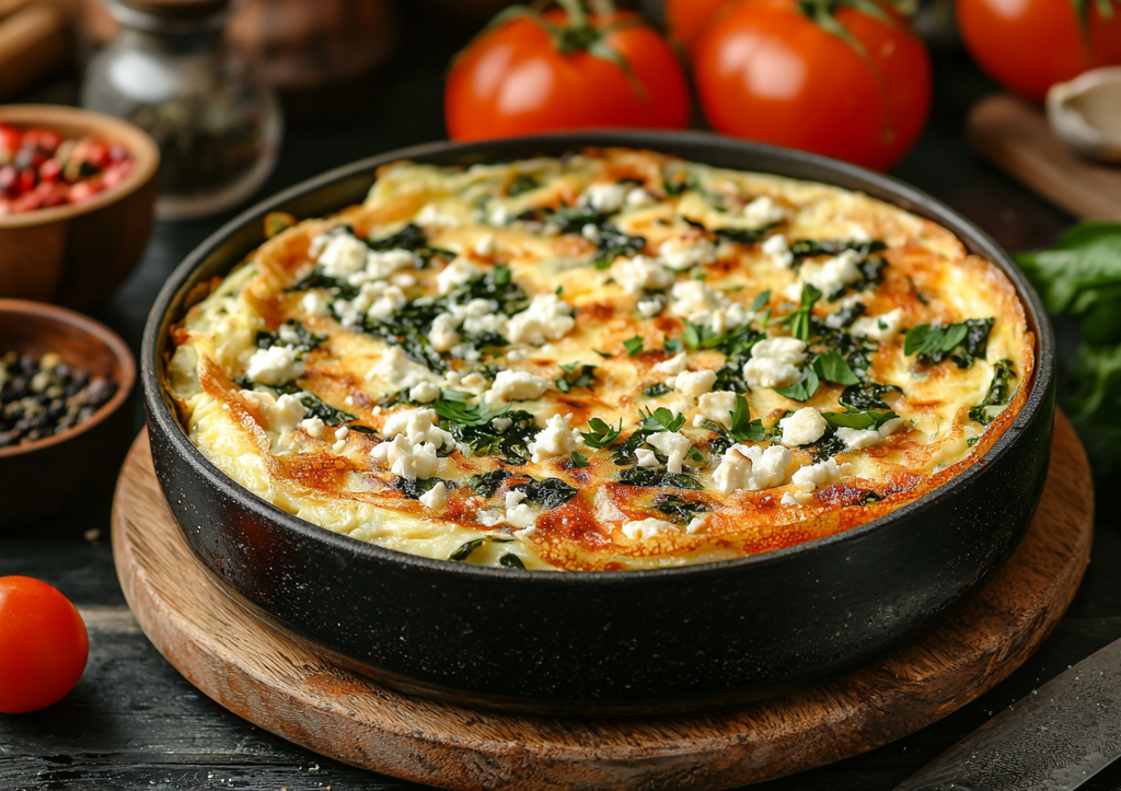 Пышный омлет со шпинатом и фетой: пошаговый рецепт идеального завтрака