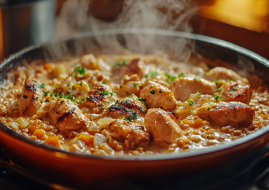 Сливочно-сырная гречка с курицей! Делаем из «Фу, гречка!» — «Вау, гречка!»