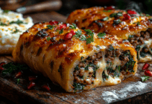 Идеальный ужин из мясных лодочек с шпинатом и сулугуни за 5 шагов idealnyj uzhin iz myasnyh lodochek s shpinatom i suluguni za 5 shagov-news-blog-ru-174576397700-0