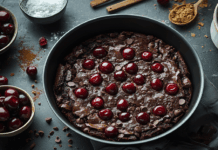 Вишнёвый брауни на сковороде за 15 минут - Вкусный десерт из доступных ингредиентов vishnyovyj brauni na skovorode za 15 minut vkusnyj desert iz dostupnyh ingredientov-news-blog-ru-174516014300-0