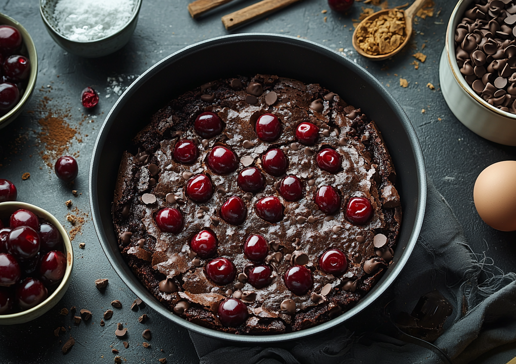 Брауни с вишней на сковороде за 15 минут! Шедевр из простых продуктов