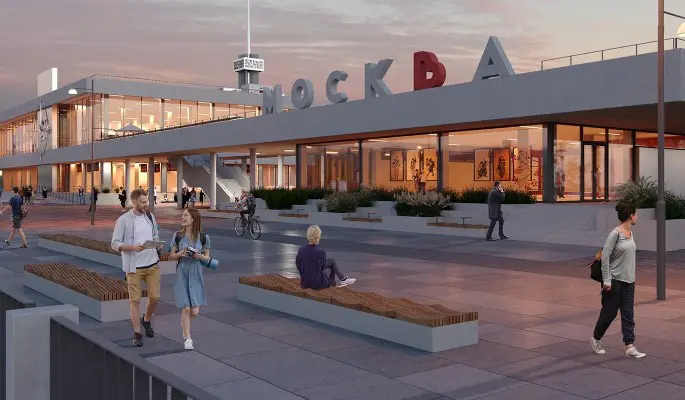 Реконструкция Южного речного вокзала завершена на 70%