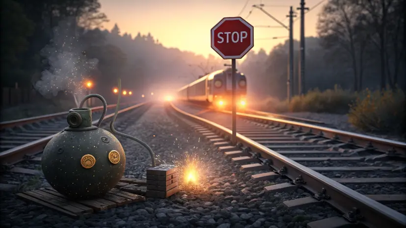 SHOT: шесть взрывных устройств были заложены на железной дороге в Белгородчине