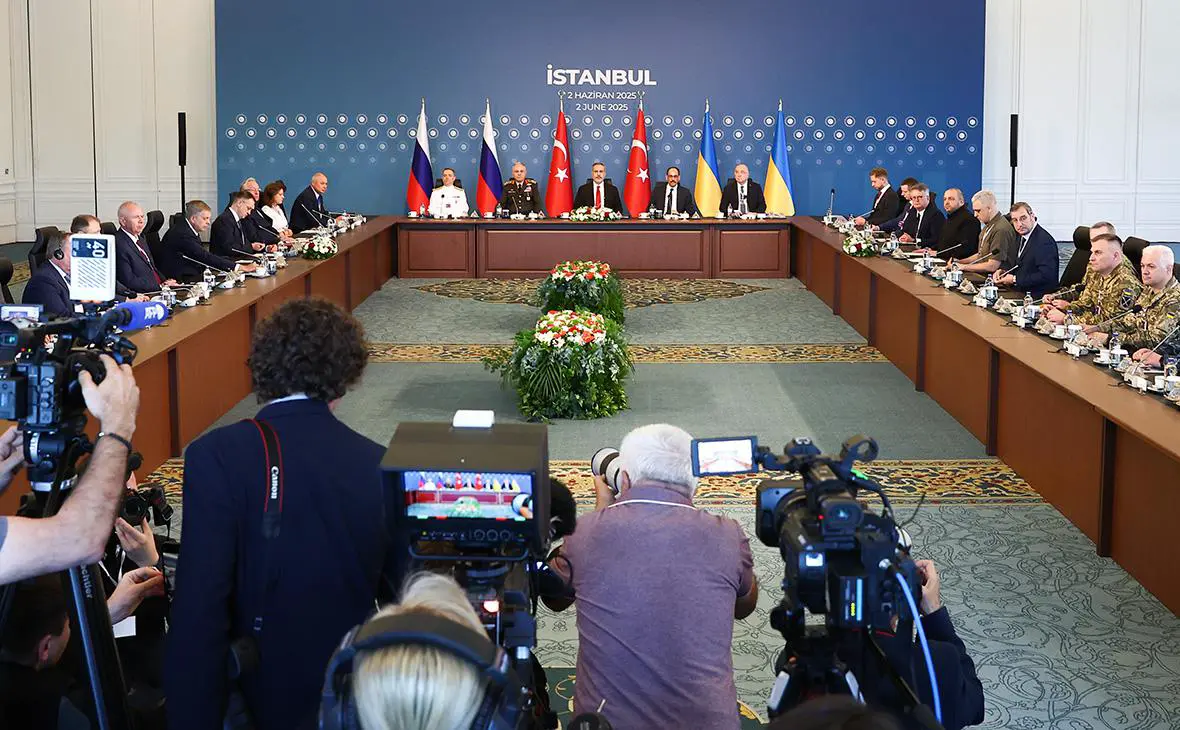 Российско-украинские переговоры во дворце Чираган в Стамбуле, Турция, 2 июня 2025 года (Александр Рюмин / ТАСС)