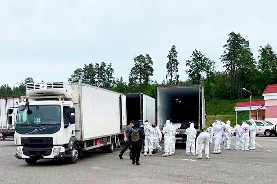 Во время обмена Россия передала Украине более 6000 тел погибших военнослужащих ВСУ. Фото: t.me/vr_medinskiy