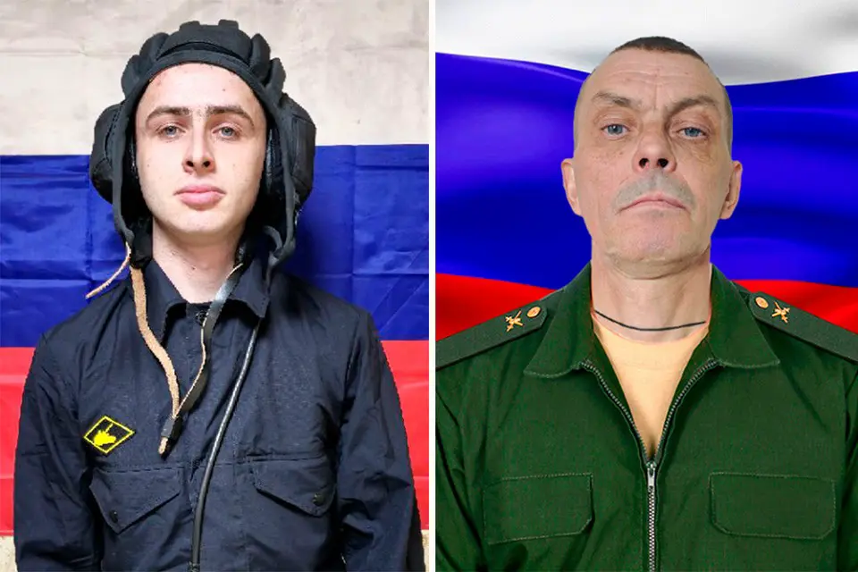 Гвардии лейтенант Иван Орлов и гвардии младший сержант Андрей Корниенко