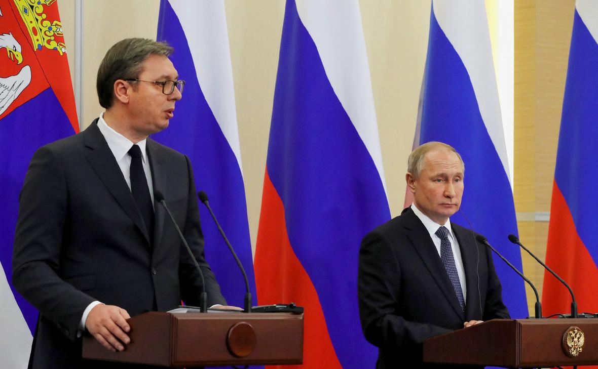 Александр Вучич и Владимир Путин (Администрация Президента России)