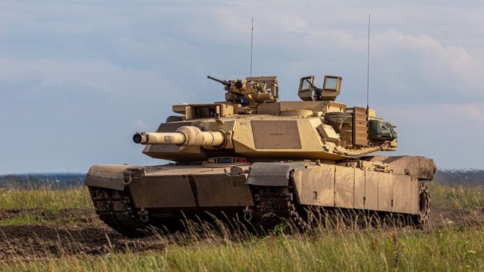 The,Photo,Shows,An,American,M1,Abrams,Tank,,Which,Has