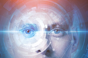 Face,Recognition,Technology,Closeup,Of,Man,Face