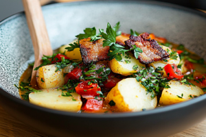 Картофельный паприкаш с беконом — ароматное блюдо для душевного обеда kartofelnyj paprikash s bekonom aromatnoe blyudo dlya dushevnogo obeda-lessontime-ru-174426640800-0