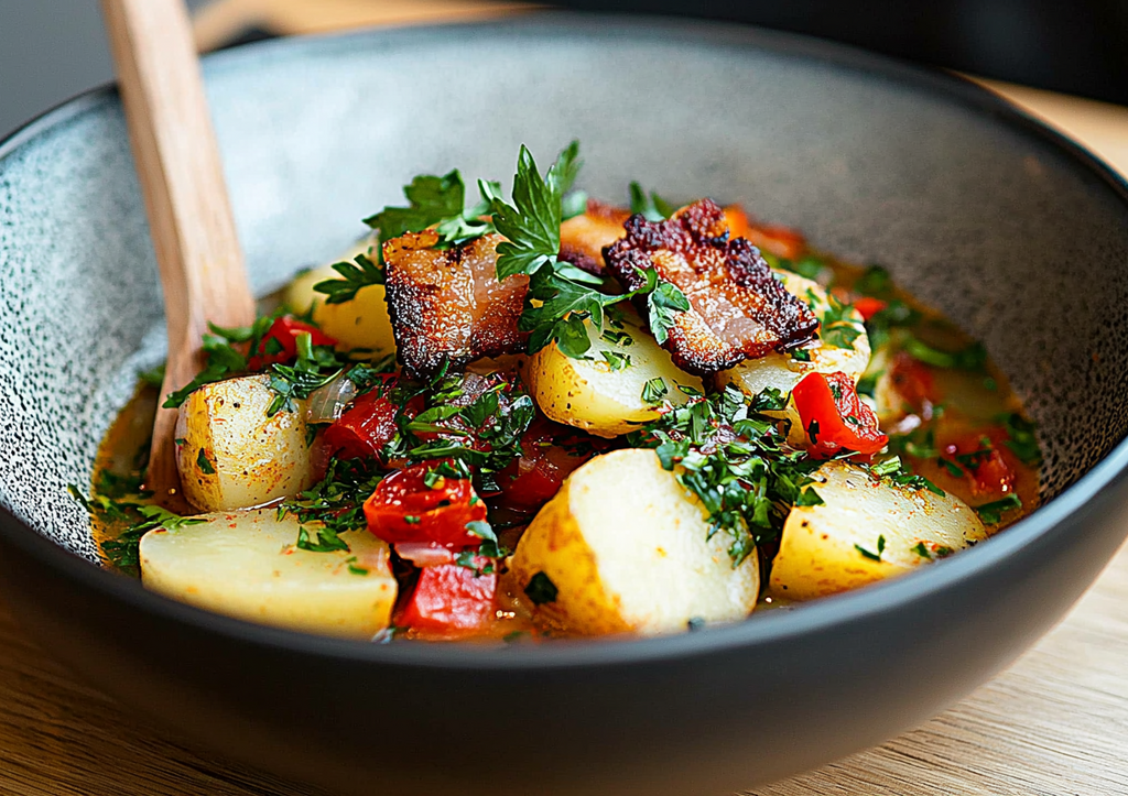 Картофельный паприкаш с румяным беконом! Вкуснятина из простых продуктов