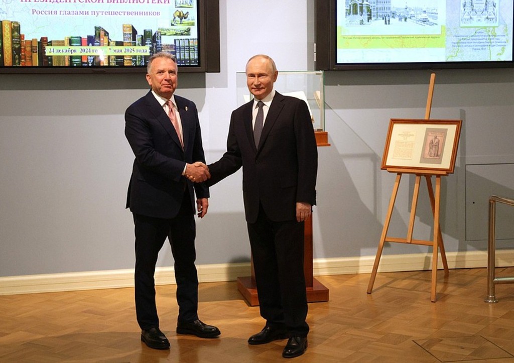 Встреча Владимира Путина со спецпосланником Президента США Стивеном Уиткоффом