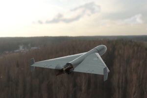 Modern,Military,Unmanned,Aerial,Vehicle,Against,The,Background,Of,Nature,