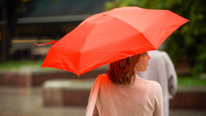 Дождливая погода в центре Москвы 25 мая