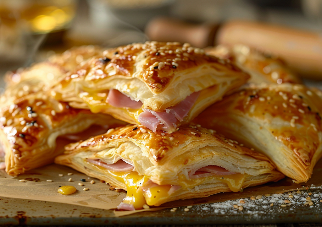 Готово за 20 минут: хрустящие конвертики с ветчиной и сыром на завтрак!