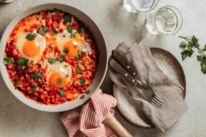 Идеальный рецепт вкуснейшей шакшуки на сковороде за 20 минут idealnyj reczept vkusnejshej shakshuki na skovorode za 20 minut-lessontime-ru-0