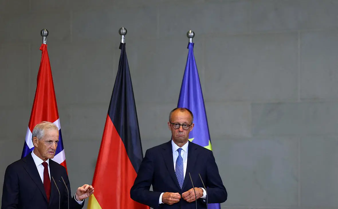 Йонас Гар Стёре и Фридрих Мерц (Lisi Niesner / Reuters)