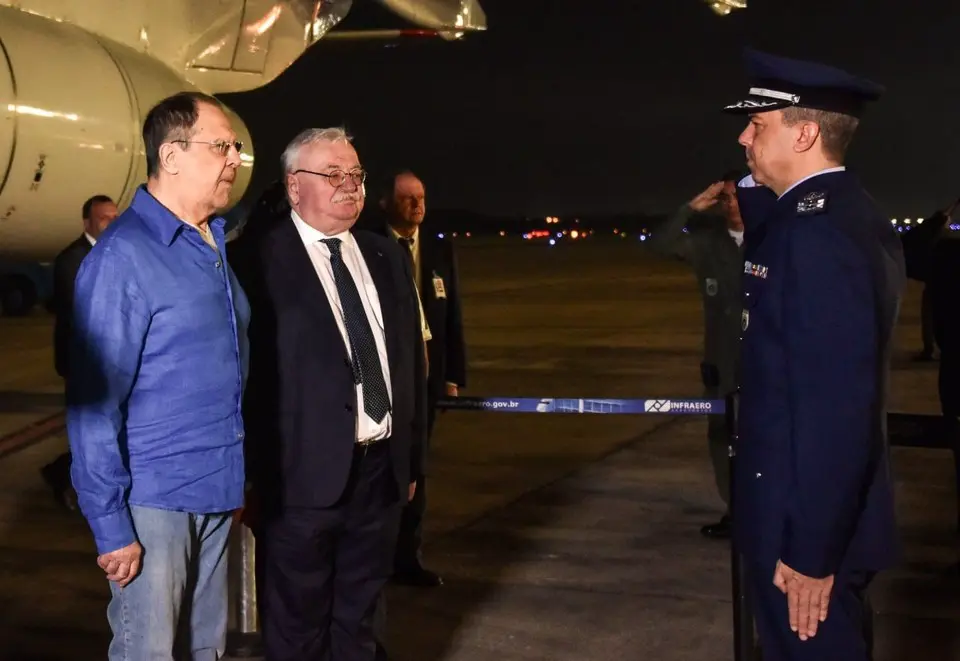 Глава МИД РФ Сергей Лавров уже прибыл в Бразилию. Фото: МИД Бразилии