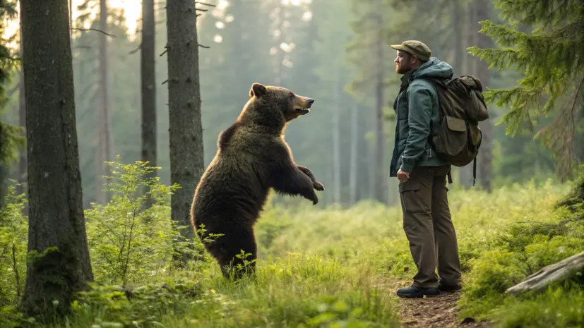 В Росохотрыболовсоюзе посоветовали не поворачиваться к медведю спиной