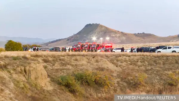 Очевидец рассказал о падении турецкого военного самолета в Грузии