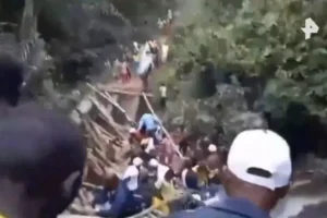 Президент Конго торжественно открыл деревянный мост, который обрушился в день запуска prezident kongo torzhestvenno otkryl derevyannyj most kotoryj obrushilsya v den zapuska-lessontime-ru-0