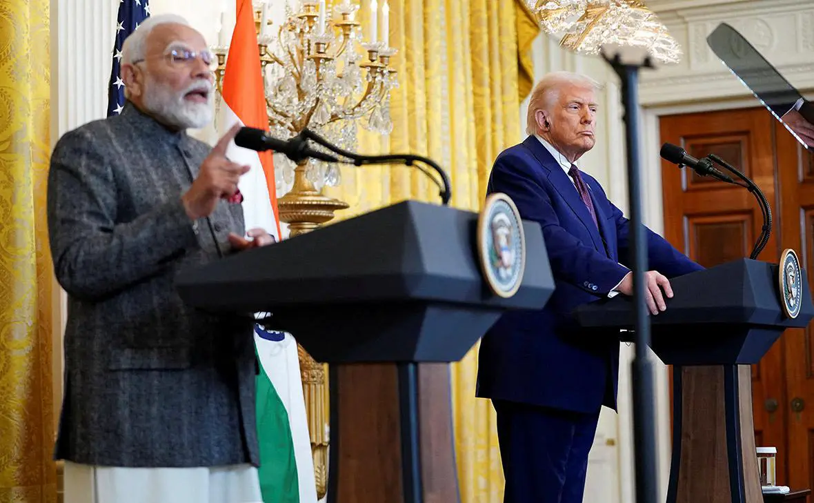 Нарендра Моди и Дональд Трамп (Nathan Howard / Reuters)