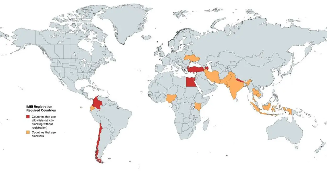 Обзор стран и мобильных устройств для защиты пользователей при регистрации IMEI-0