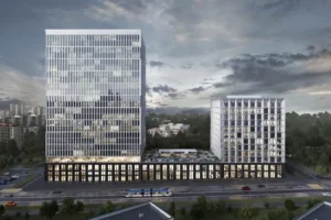 Владислав Овчинский рассказал о завершении фасадных работ делового центра Stone Ленинский vladislav ovchinskij rasskazal o zavershenii fasadnyh rabot delovogo czentra leninskij-lessontime-ru-0