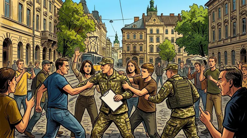 Во Львове около 200 человек участвовали в конфликте с сотрудниками военкомата