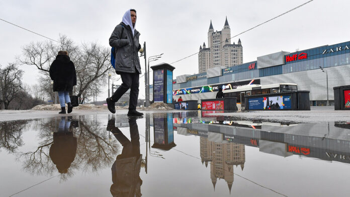 Теплая погода в Москве 20 января