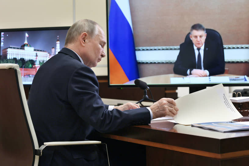Президент Владимир Путин встретился с губернатором Брянской области Александром Богомазом