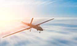 Российская ПВО отразила массированную атаку дронов UnmannedMilitaryDroneUavFlightMotionBlurHighSpeed