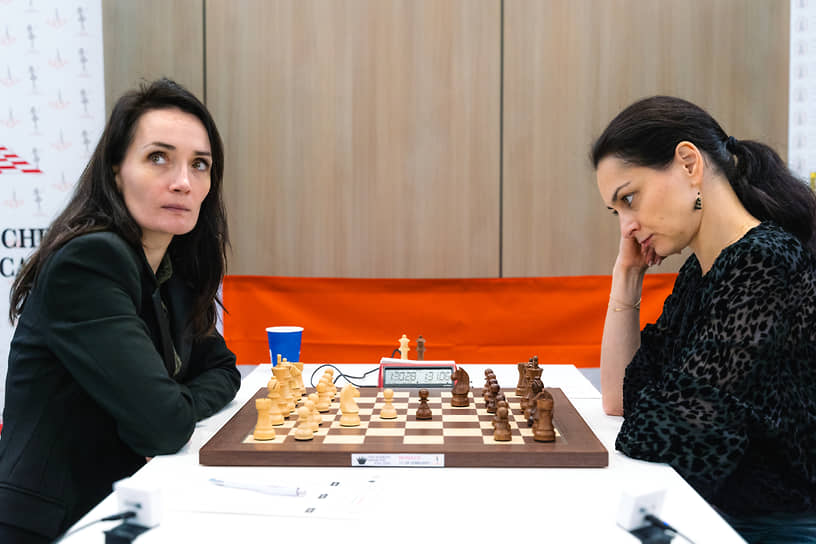 Екатерина Лагно (слева) и Александра Костенюк на турнире в Монако (февраль 2025 года)