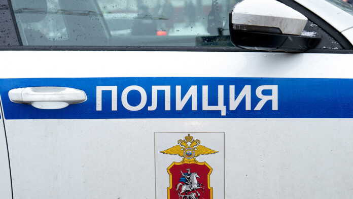 MoscowRussia-january312021DoorOfAMoscowPoliceCar
