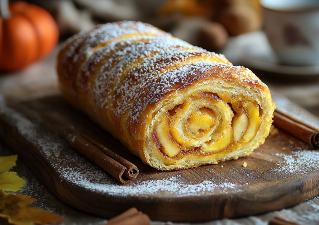 Разрезаешь, а там... Творожный рулет с тыквой и яблоками! Вкуснятина к чаю!