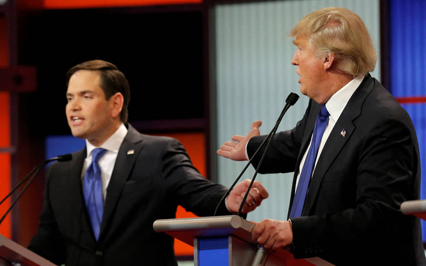 Госсекретарь США Марко Рубио и президент Дональд Трамп