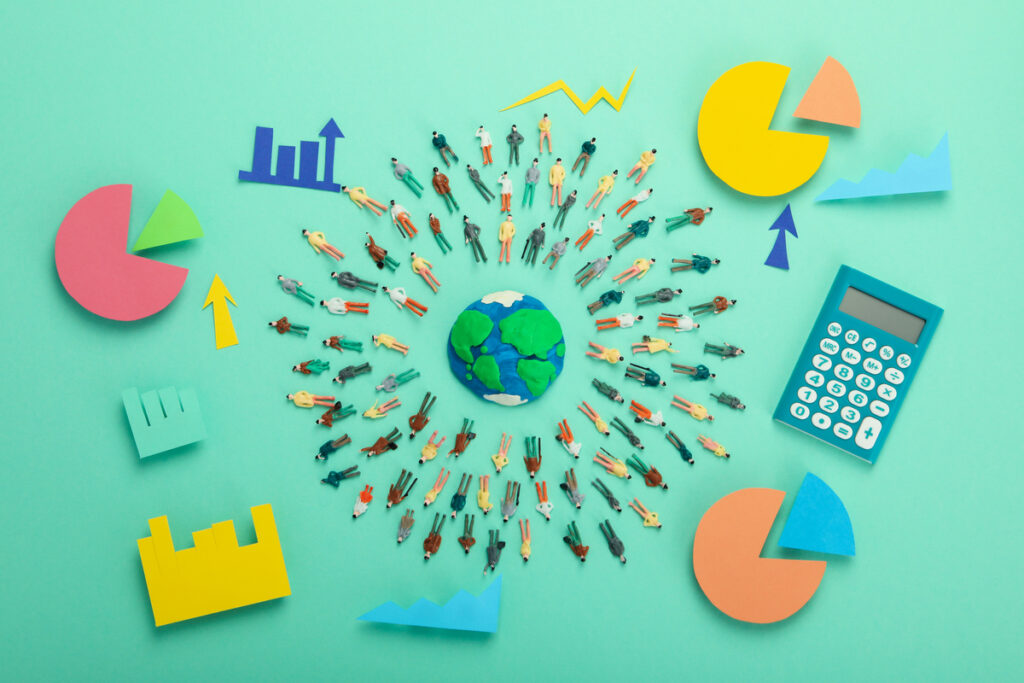 Concept of world population main world problems - federal news иллюстрация маркетинга