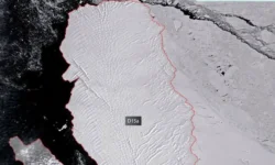 Роскосмос запечатлел гигантский айсберг D15а в Море Содружества с орбиты! roskosmos zapechatlel gigantskij ajsberg 15a v more sodruzhestva s orbity-ul-rks-ru-0