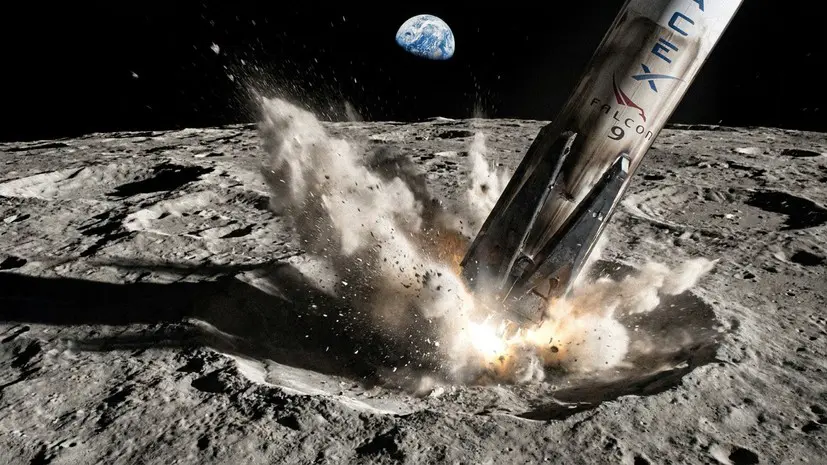 Фрагмент разгонной ракеты Falcon 9 врезался в поверхность Луны